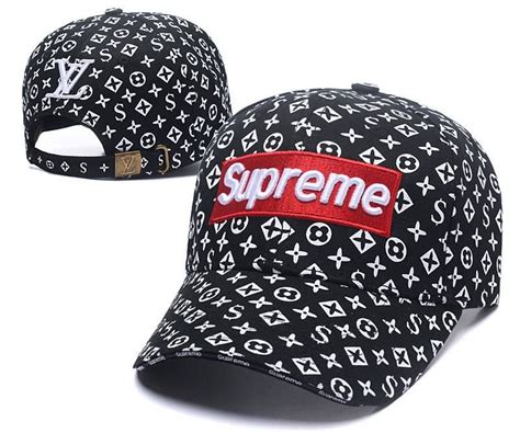 supreme louis vuitton hat black|louis vuitton supreme hat price.